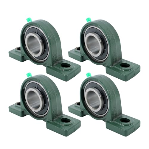 kimllier 4Pcs UCP208-24 Pillow Block Bearing Mounted Bearings with 1-1/2 Inch Bore Self Aligning Cast Iron Housing Set for Industrial Settings