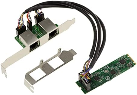 KALEA-INFORMATIQUE M2 M.2 NGFF PCIe B M Key Karte 2 Ports 2.5 Gigabit RJ45 LAN ethernet 10 100 1000 1G 2.5G. DUAL Chipsatz Realtek RTL8125.