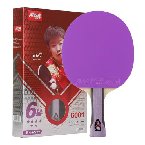 Double DHS Table Tennis Racket with Hurricane 3 Rubber - Professional Ping Pong Paddle for Advanced Spin & Control