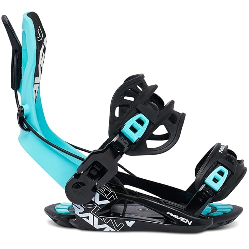 Fijación de Snowboard FT360 para Adultos del 35 al 39 Negro/Menta Unisex Raven