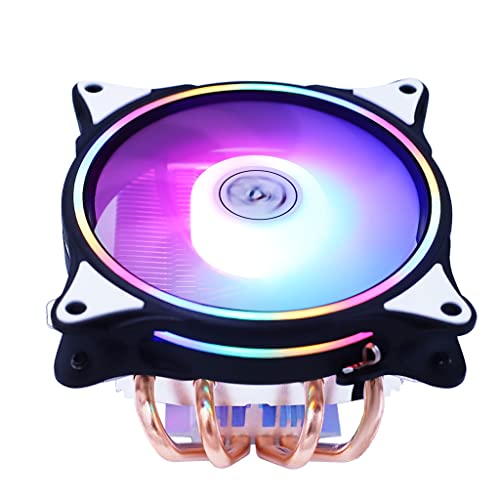 Cooler para portátil con 4 heat pipes y luz arcoíris miniatura 1