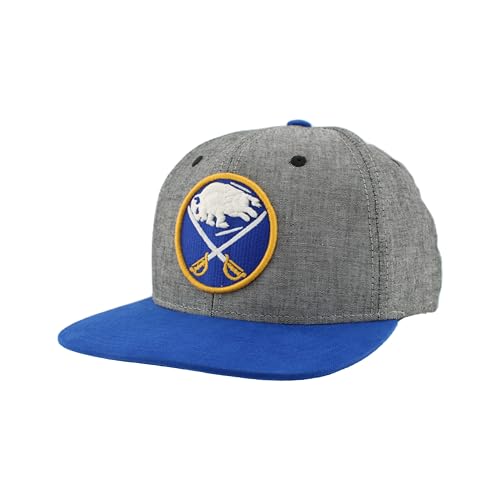 Buffalo Sabres NHL Officially Licensed Adjustable Snapback Hat Chambray Heather Black