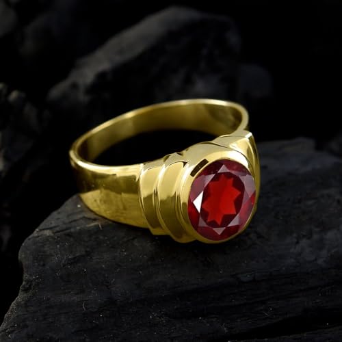 Image of 55Carat Choose Your Color Natural Birthstones 18 K Gold Plated Ring Bold Statement Jewellery Sizes 4-13