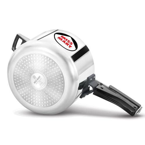 Image of Hawkins Miss Mary 5 Litre Pressure Cooker | Straight Body | Induction & Gas Compatible | Ideal for 5-7 persons | ISI Certified | Guaranteed for 5 year | Silver (IMM50)