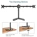 HUANUO Triple Monitor Stand, Free Standing Three Monitor Desk Mount for Screens Up to 24 inch, Heavy-Duty Fully Adjustable Monitor Arm, Holds Up to 22lbs Each, VESA 75x75 or 100x100