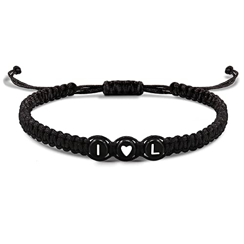 Initial Bracelets for Women Men's Bracelets Gifts for Girlfriend Boyfriend Letter Bracelets I Love You Gifts for Her Him Best Friend Birthday Gift Christmas Jewelry