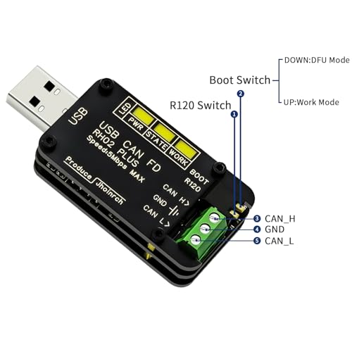 Image of USB to CAN FD Converter Adapter Based on Canable 2.0 Supports 5 Mbps