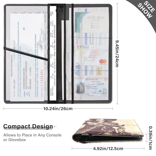 Organizador de guantera de cuero slim miniatura 3