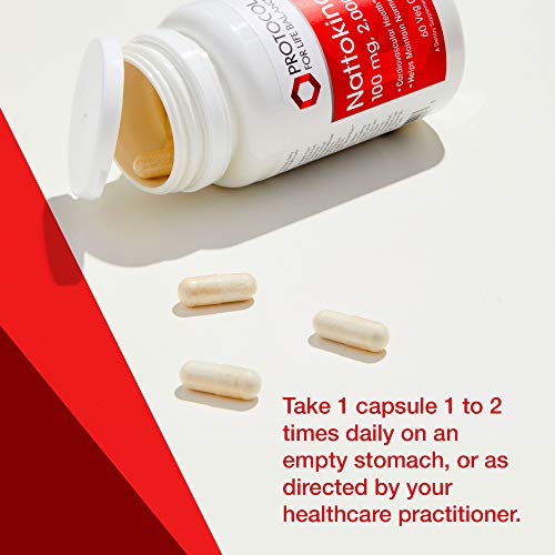 Protocol For Life Balance - Nattokinase 100 Mg - 2,000 Fibrinolytic Units Of Enzyme Activity To Support Heart Health, Circulation, And Normal Blood Flow, Enhanced Formula Supplement - 60 Veg Capsules #TOP3