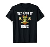 Thats None Of My Business Meme Funny Frog Yoga Drinking Tea T-Shirt
