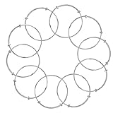 Expandable Wire Blank Bangle Bracelet for DIY Jewelry Making Pack of 10pcs,2.5 inch