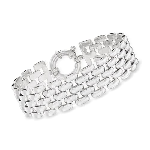 Ross-Simons Italian Sterling Silver Panther-Link Bracelet