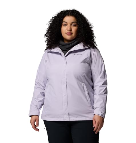 Columbia Womens Arcadia II Waterproof Rain Jacket, Lavender Pearl, Large