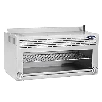Atosa CookRite ATCM-36 36” Heavy-Duty Cheese Melter Salamander Broiler with Dual Valve Control