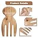 MYRAINBOW Salad Tongs, 2pcs Wood Salad Hands, Acacia Wooden Salad Tongs, Wooden Salad Serving Utensils for Tossing & Serving, 6.69