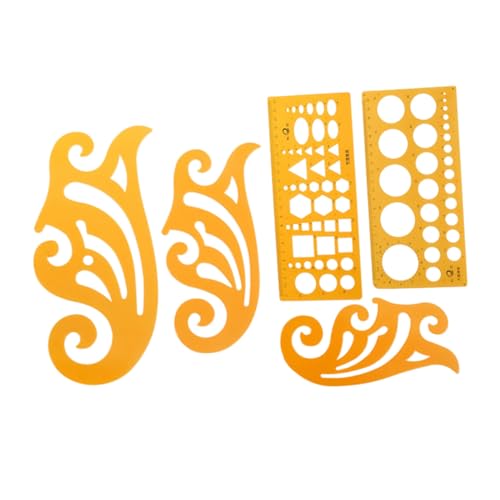 CONGARTENO 5個 室内用デザイン製図定規点 多機能描画テンプレート 曲線定規 耐久プラスチック製 図面作成 建築用測定ツール