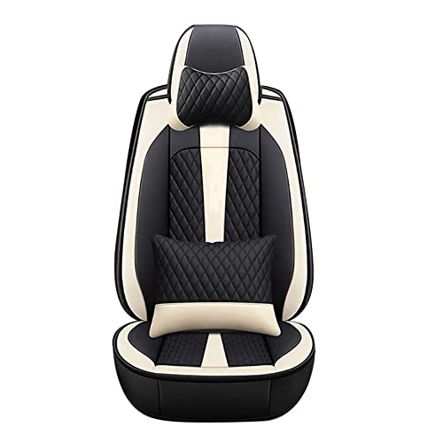 Awotzon Autositzbez&uuml;ge wasserdicht Autositz&uuml;berzug 5 Sitzpl&auml;tzef&uuml;r Citroen C4 Cactus 2014 &ndash;2020 PU Kunstleder Autositzschutz Sitzbez&uuml;ge Kratzfest rutschfest Autoteile Luxus Schwarze Reisfarbe