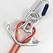 NewDoar 50KN 11000 LBF Rescue Figure,8 Descender Large Bent-Ear Belaying and Rappelling Gear Belay Device for Rock Climbing, Aerial Dance,Ziplining and Peak Rescue 7075 Aluminum Alloy(White)