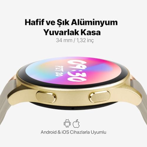 ttec Tempus Pro 34mm AMOLED Ekranlı Yuvarlak Alüminyum Kasa Akıllı Saat - Görsel 3