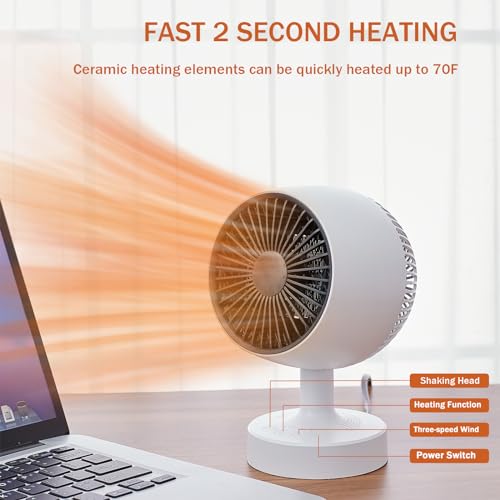 Spaceheatersmallspaceheater1200wdeskheaterforoffice160lateralautooscillating3gearsadjustableptcceramicheatingtipoveroverheatprotectionfastheatingcoldandhotair Urban Country Home Decor Space heatersmall space heater1200w desk heater for office160 lateral auto oscillating3 gears adjustableptc ceramic heatingtip over overheat protectionfast heatingcold and hot air urban country home decor