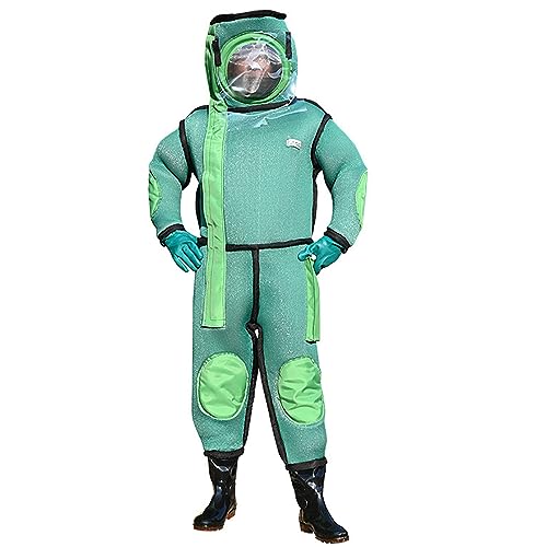 LBMED Professional Beekeeper Suit, Ventilated Beekeeping Clothing with 3 Cooling Fans and HD Mask, Joint Protection and Special Glove Design, Make Sure No Bees Get In, for Man Woman