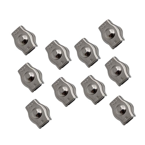 VILLFUL 10pcs Steel Wire Clip Steel Rope Clip Steel Wire Fastener Steel Cable Clip Steel Wire Tie