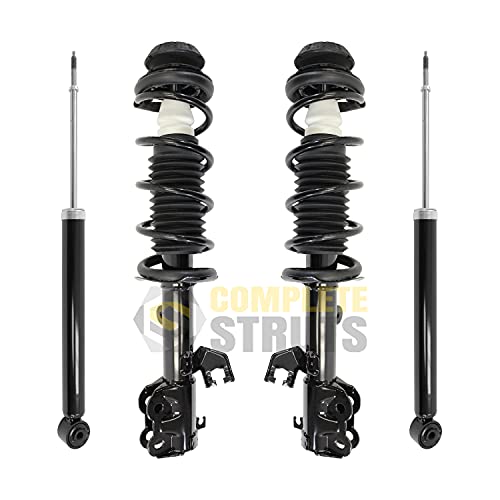 COMPLETESTRUTS - Front Complete Strut Assemblies with Coil Springs and Rear Shock Absorbers Replacement for 2012-2020 Nissan Versa Sedan - Set of 4