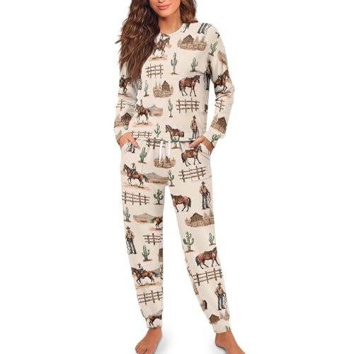 Long Sleeve Pajama Sets for Women 2 Piece Womens Pajamas Ladies Pjs Sets Loungewear Set