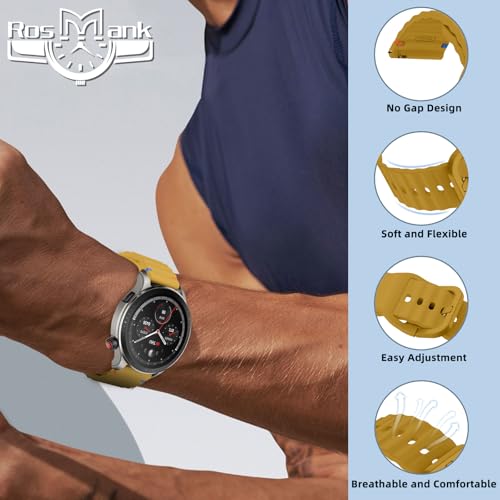 Image of 22mm Silicone Watch Band Compatible with Amazfit T-Rex 3 Pro 48mm /Balance 2 /Balance /Bip 6 /Bip 5 /GTR 4 /GTR 3 /GTR 2 /GTR 47mm, Wavy Replacement Strap for Amazfit Cheetah /Stratos 3 /2s