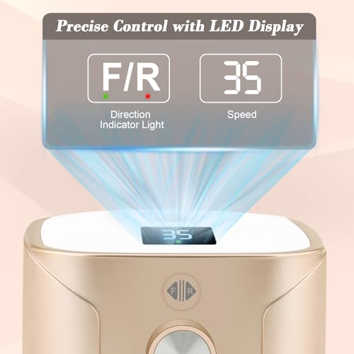 Nagelfräser für Gelnägel 35000 U/Min, Kredioo 11 in 1 Elektrische Nagelfräser mit LED Display Fräser Maniküre Pediküre Set für Salon und Zuhause