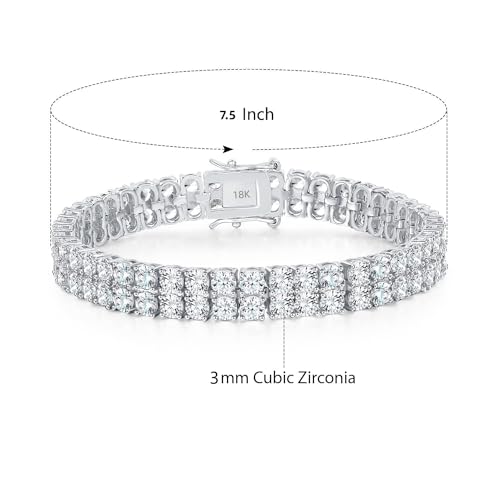 18K white gold all diamond bracelet paired with pure natural moissanite diamonds, fashionable women's jewelry exudes feminine charm2