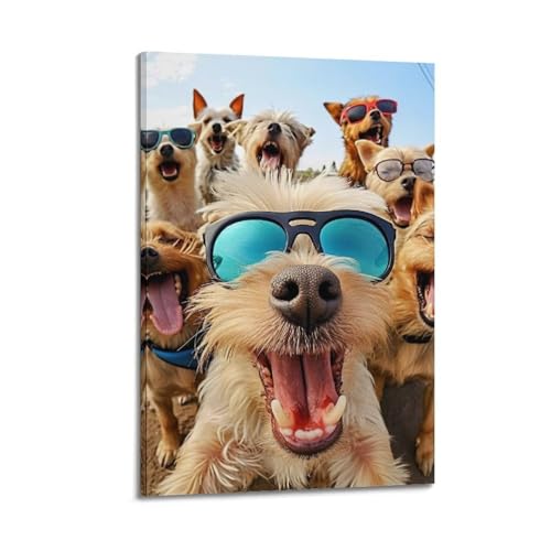 Poster animal heureux schnauzer déco salon chambre