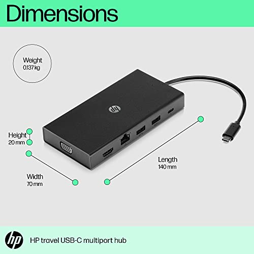 Hp Travel Usb-C Multi Port Hub (1C1Y5Aa, Black) #TOP4