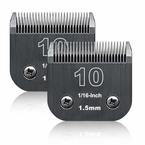 Lame de rechange pour toilettage de chiens,Compatible avec Les séries Heiniger/MOSER Max45 /Andis/Oster A5/Wahl 10KM Series Tondeuse pour Chien,Taille 10...