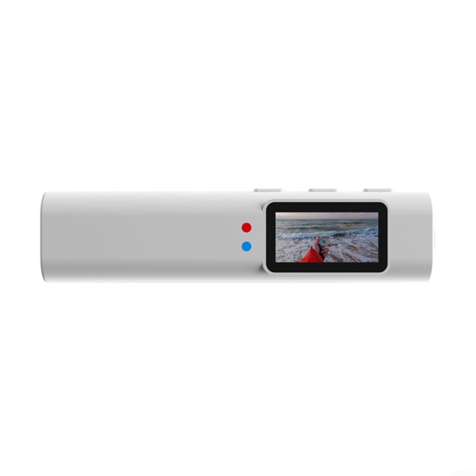 Occhiali video compatti 2K con campo visivo a 110°, funzione loop e display IPS, fotocamera impermeabile indossabile (bianco)