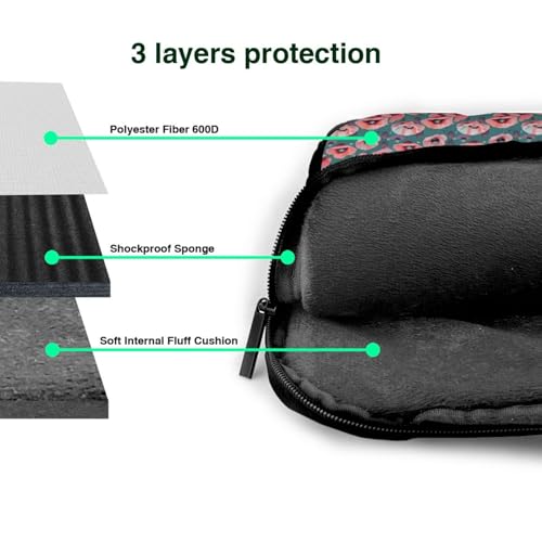 Sac ordinateur coquelicots pastel pour protéger votre PC avec élégance