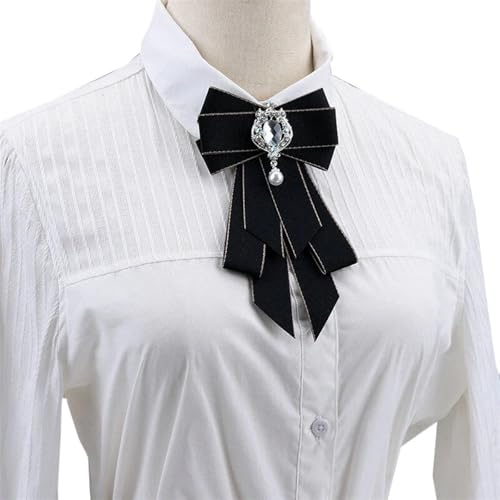 Nœud papillon strass rétro pour rompre l'austérité du tailleur - 3