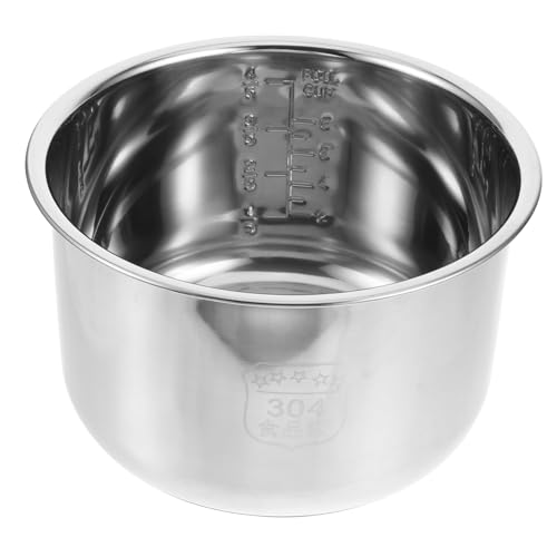 Sosoport Olla Cocción Interior Inoxidable para Arrocera Eléctrica Resistente y Práctica para Cocinar Arroz y Postres Diseño con para