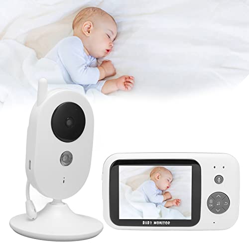Security Camera, Temperature Control, Play Lullabies, Alarm Clock With Twoway Audio, Volume, Pet Camera With 3.2 Monitor (Us Plug) #TOP1