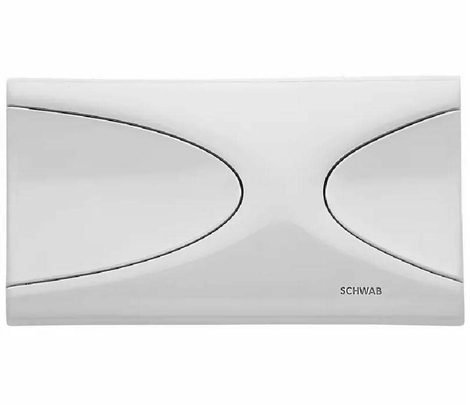 Plaque de commande murale TARGA double touche, WC encastré, blanche
