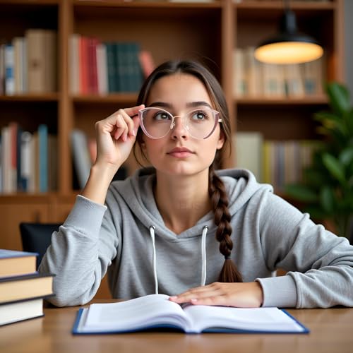 Image of HJSTES Blue Light Blocking Glasses Women Trendy Cat Eye Metal Frame Computer Reading Eyewear(Rose Gold)