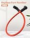 Ignition Coil Wire Fit for use with Blaster 2 and Blaster 3 Ignition coils in HEI Systems, 8.5mm Silicone Red Wire, Low Resistance, 90° Boot, Replace 84059