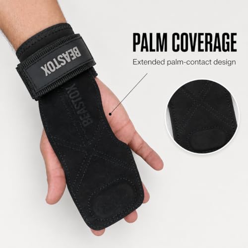 Image of Performance Lifting Straps, Premium Suede, Deadlifts, Rows, Pull-Ups, Weightlifting (Black)