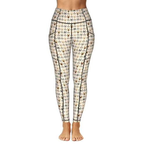 Pantalones de yoga elásticos de mujer con estampado transpirables para fitness 2