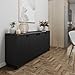 Prepac Simply Modern 4 Door Console Table Storage Cabinet, Buffet Cabinet for Storage and Organization, Modern Side Table with Doors & Shelves, 60”W x 30”H x 16”D, Black