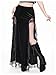 WDIRARA Women's Thigh Slit Lace Trim Gothic Skirts Y2K Velvet Maxi Skirt Black Medium