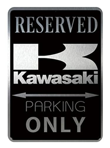 カワサキ 専用駐輪場 バイク オートバイ kawasaki メタルサイン 金属 TIN SIGN お部屋 お店 壁飾り 個性 インテリア アメリカ雑貨 アメリカンブリキ看板 レトロ調のサムネイル