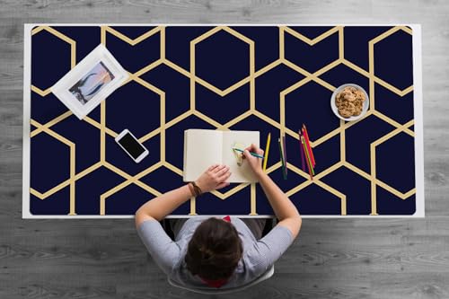 Tapis de souris motif doré en vinyle de prestige avec finitions bords arrondis