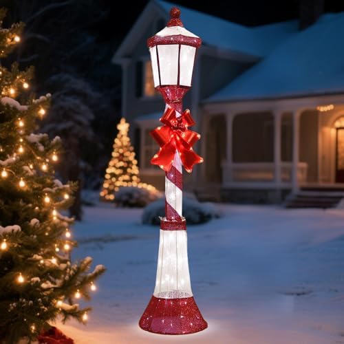 60-Inch Outdoor Christmas Decorations Outdoor Lighted Lamp Post 3...