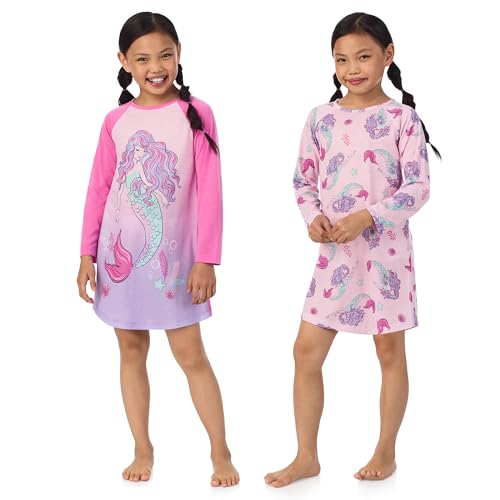 Saint Eve Kids Girls 2 Pack Nightgowns, 2 Piece Soft Jersey Raglan Sleeve Sleep Shirt2